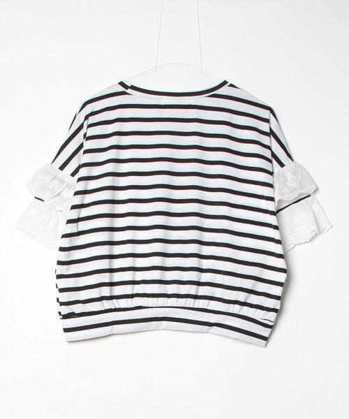 crossi(クロッシー)の「袖レース切替ボーダーカットソー クロップド プルオーバー(Tシャツ/カットソー・レディース・ブラック・FREE)」の20枚目の写真