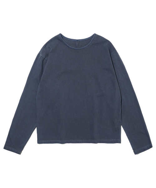 OTHERFITS(アザーフィッツ)の「ピグメントプレーンクロップ長袖Tシャツ(ネイビー)(Tシャツ/カットソー・メンズ・その他・FREE)」の1枚目の写真