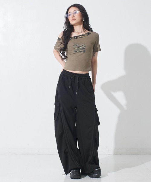 ANAP(アナップ)の「同色ライン カーゴ スウェットパンツ(スウェットパンツ・レディース・ピンク/グレー/ホワイト/ブラック・F)」の16枚目の写真