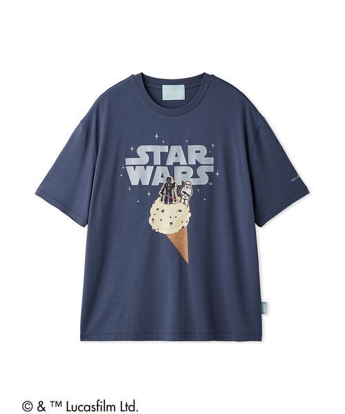 gelato pique(ジェラートピケ)の「【STAR WARS】【メンズ】ワンポイントTシャツ(ルームウェア/パジャマ・メンズ・ネイビー/ミント・M/L)」の3枚目の写真
