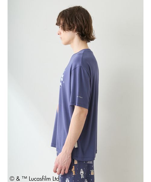 gelato pique(ジェラートピケ)の「【STAR WARS】【メンズ】ワンポイントTシャツ(ルームウェア/パジャマ・メンズ・ネイビー/ミント・M/L)」の9枚目の写真