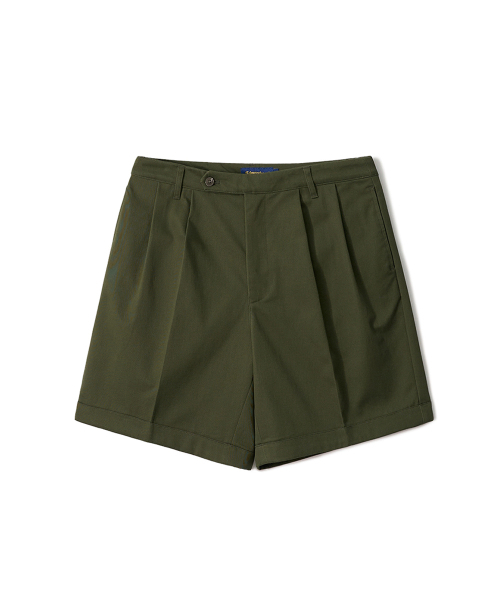 EDWARDMAX(エドワードマックス)の「バーニーチノツープリーツショートパンツ(カーキ)(その他パンツ・メンズ・その他・MEDIUM/LARGE/X-LARGE)」の1枚目の写真