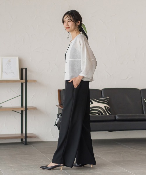 Droite lautreamont(ドロワットロートレアモン)の「Uネックオールインワン(ワンピース・レディース・ブラック/ブラウン・M)」の11枚目の写真