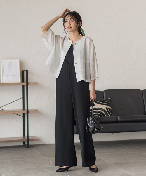 Droite lautreamont(ドロワットロートレアモン)の「Uネックオールインワン(ワンピース・レディース・ブラック/ブラウン・M)」の14枚目の写真
