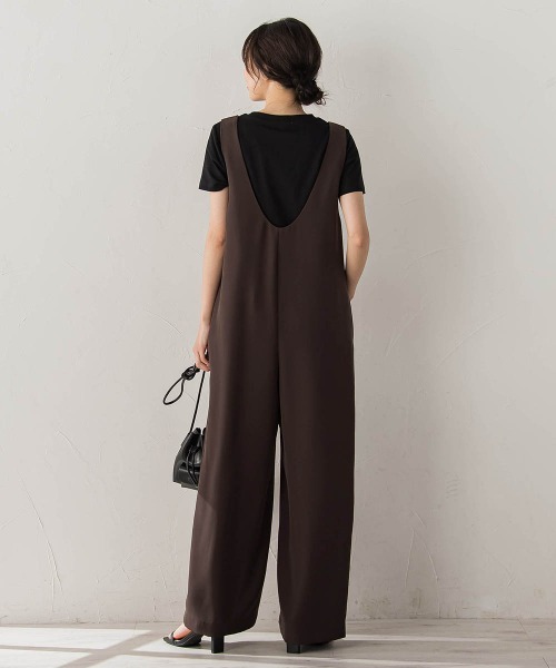 Droite lautreamont(ドロワットロートレアモン)の「Uネックオールインワン(ワンピース・レディース・ブラック/ブラウン・M)」の17枚目の写真