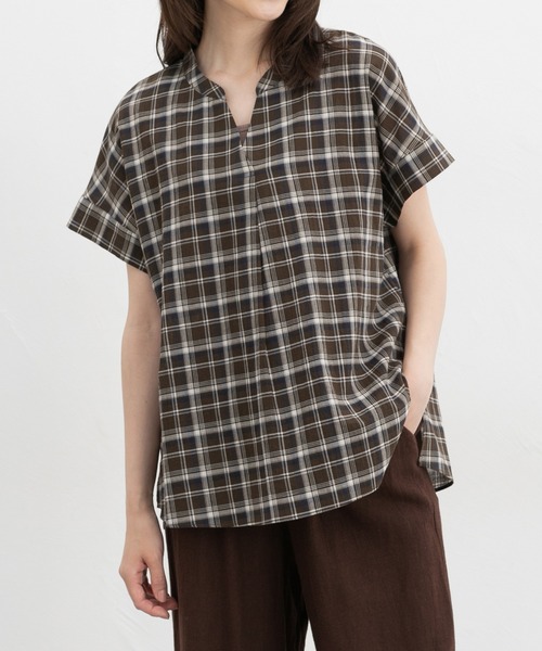Honeys(ハニーズ)の「マオスキッパーブラウス(シャツ/ブラウス・レディース・ブルー系その他3/ホワイト系その他/ブラウン系その他/グレー系その他・L/M/LL)」の3枚目の写真