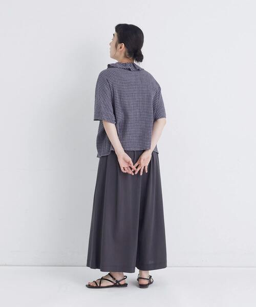 conges payes ADIEU TRISTESSE(コンジェ ペイエ アデュートリステス)の「ランダムフリルブラウス(シャツ/ブラウス・レディース・ブラウン/グレー系その他・38)」の7枚目の写真
