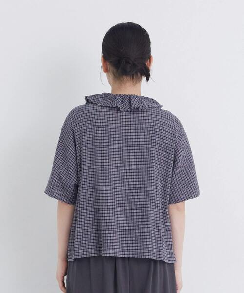 conges payes ADIEU TRISTESSE(コンジェ ペイエ アデュートリステス)の「ランダムフリルブラウス(シャツ/ブラウス・レディース・ブラウン/グレー系その他・38)」の11枚目の写真