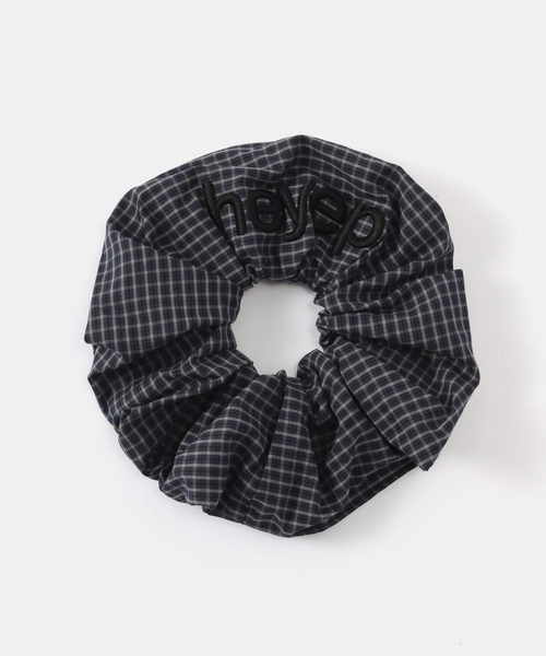 heyep（ヘイップ）の「【HEYEP/ヘイップ】 PAJAMA STRIPE LOGO SCRUNCHIE（その他小物・レディース・ブラウン/ブルー系その他・FREE）」の2枚目の写真