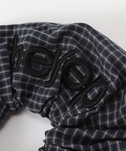 heyep（ヘイップ）の「【HEYEP/ヘイップ】 PAJAMA STRIPE LOGO SCRUNCHIE（その他小物・レディース・ブラウン/ブルー系その他・FREE）」の6枚目の写真