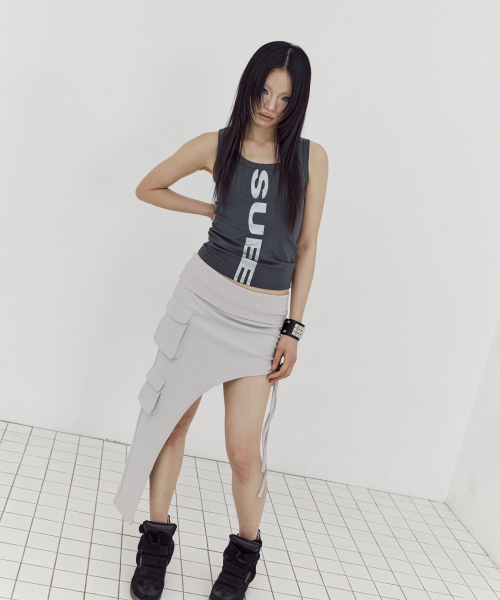 SETUP-EXE(セットアップイーエックスイー)の「VERTICAL LOGO SLEEVELESS / CHARCOAL(Tシャツ/カットソー・レディース・その他・OS)」の8枚目の写真