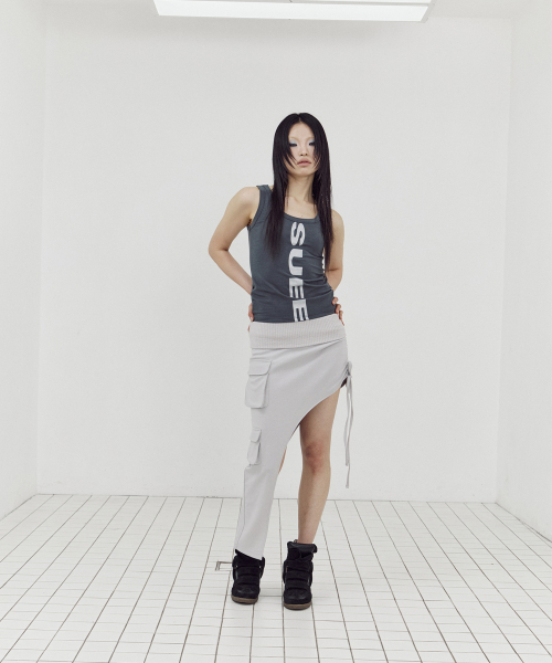 SETUP-EXE(セットアップイーエックスイー)の「VERTICAL LOGO SLEEVELESS / CHARCOAL(Tシャツ/カットソー・レディース・その他・OS)」の7枚目の写真