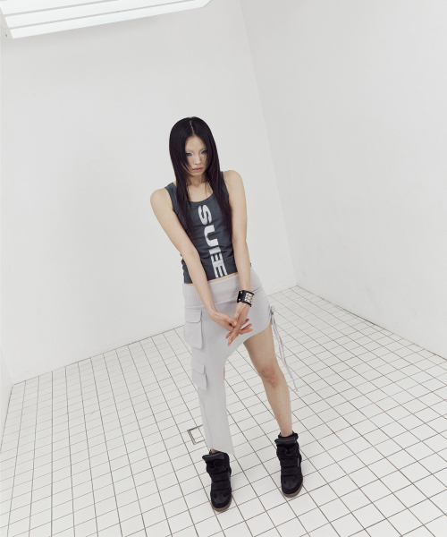 SETUP-EXE(セットアップイーエックスイー)の「VERTICAL LOGO SLEEVELESS / CHARCOAL(Tシャツ/カットソー・レディース・その他・OS)」の4枚目の写真