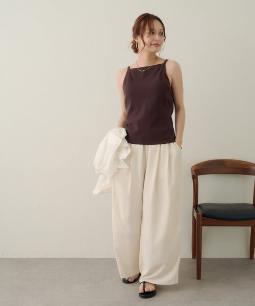 DISCOAT(ディスコート)の「【Noka/WEB限定】ヨウリュウワイドパンツ(その他パンツ・レディース・ブラウン/ブラック/アイボリー/ブラック系その他・FREE)」の10枚目の写真