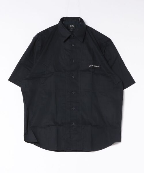 ARMANI EXCHANGE（アルマーニエクスチェンジ）の「【ARMANI EXCHANGE】 AXロゴ ボクシーフィット 半袖シャツ（シャツ/ブラウス・メンズ・ネイビー系/ホワイト系1・2）」の2枚目の写真