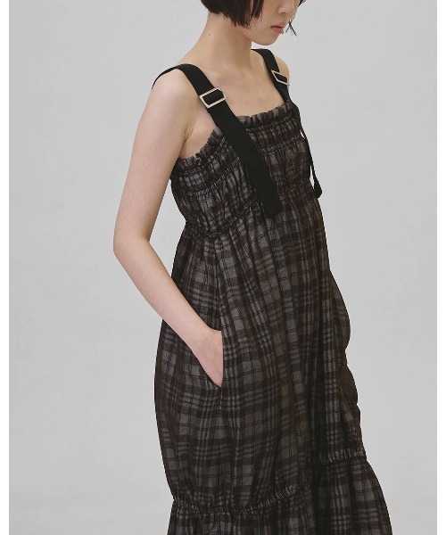 TODAYFUL（トゥデイフル）の「Check Jacquard Dress 12610301（ワンピース・レディース・ライトグリーン/ブラウン・36/38）」の3枚目の写真