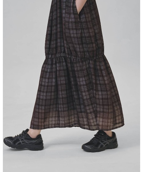 TODAYFUL（トゥデイフル）の「Check Jacquard Dress 12610301（ワンピース・レディース・ライトグリーン/ブラウン・36/38）」の5枚目の写真