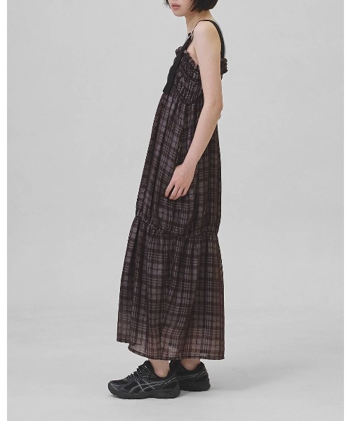 TODAYFUL（トゥデイフル）の「Check Jacquard Dress 12610301（ワンピース・レディース・ライトグリーン/ブラウン・36/38）」の6枚目の写真