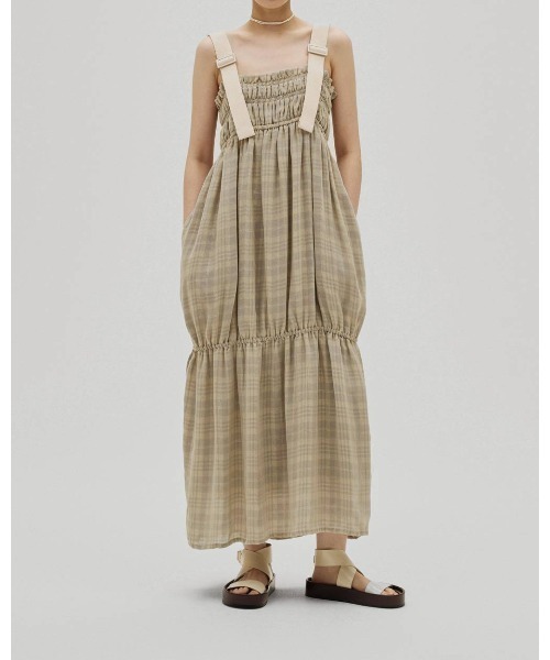 TODAYFUL（トゥデイフル）の「Check Jacquard Dress 12610301（ワンピース・レディース・ライトグリーン/ブラウン・36/38）」の7枚目の写真