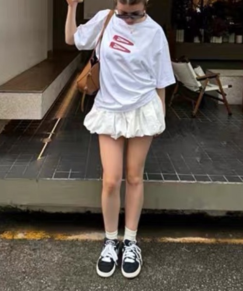 Vipoa（ヴィポア）の「CLIPグラフィックルーズTシャツ（Tシャツ/カットソー・レディース・ライトグレー/ホワイト/ブラック・FREE）」の20枚目の写真