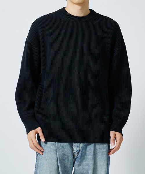 N.HOOLYWOOD(N.ハリウッド)の「【N.HOOLYWOOD】CREWNECK KNIT(ニット/セーター・メンズ・ブラック・38/36)」の1枚目の写真