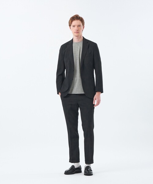 MACKINTOSH PHILOSOPHY（ﾏｯｷﾝﾄｯｼｭ ﾌｨﾛｿﾌｨｰ）の「トロッター ウルトラライトトラウザーズ ナローサッカーストライプ（その他パンツ・メンズ・ベージュ系その他2/ダークネイビー/ブラック・38/40）」の4枚目の写真