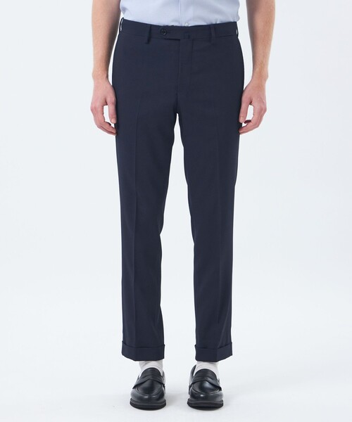 MACKINTOSH PHILOSOPHY（ﾏｯｷﾝﾄｯｼｭ ﾌｨﾛｿﾌｨｰ）の「トロッター ウルトラライトトラウザーズ ナローサッカーストライプ（その他パンツ・メンズ・ベージュ系その他2/ダークネイビー/ブラック・38/40）」の7枚目の写真