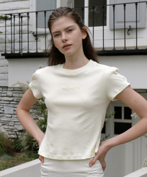 REORG（リオルグ）の「REORG LOGO PUFF T-SHIRT LEMON YELLOW（Tシャツ/カットソー）」