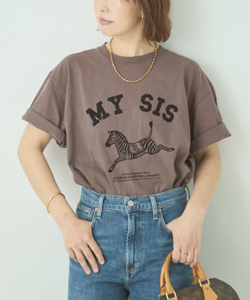journal standard L'essage(ジャーナルスタンダードレサージュ)の「《追加》【ZEBRA】Tシャツ(Tシャツ/カットソー・レディース・ブラウン/チャコールグレー・FREE)」の2枚目の写真