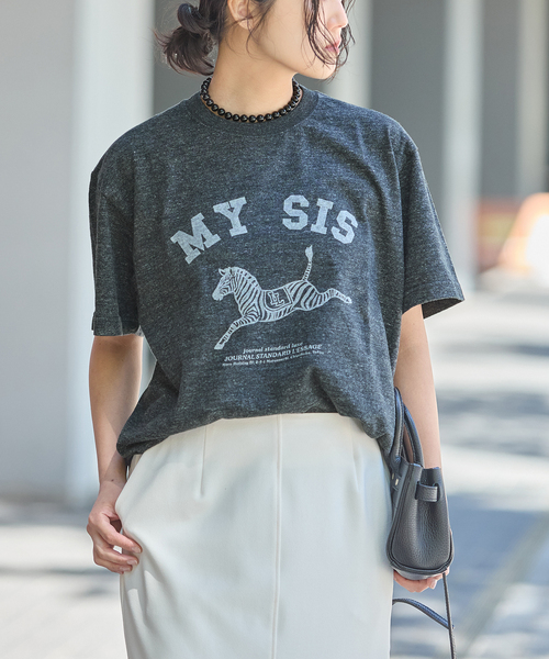 journal standard L'essage(ジャーナルスタンダードレサージュ)の「《追加》【ZEBRA】Tシャツ(Tシャツ/カットソー・レディース・ブラウン/チャコールグレー・FREE)」の1枚目の写真