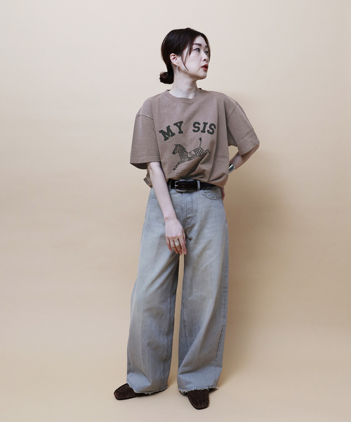 journal standard L'essage(ジャーナルスタンダードレサージュ)の「《追加》【ZEBRA】Tシャツ(Tシャツ/カットソー・レディース・ブラウン/チャコールグレー・FREE)」の5枚目の写真