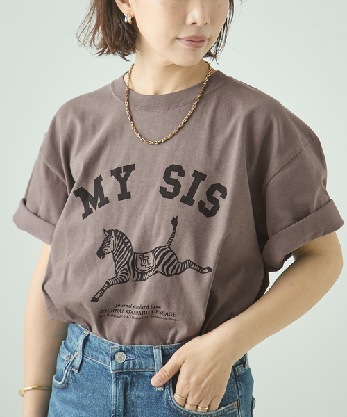journal standard L'essage(ジャーナルスタンダードレサージュ)の「《追加》【ZEBRA】Tシャツ(Tシャツ/カットソー・レディース・ブラウン/チャコールグレー・FREE)」の13枚目の写真