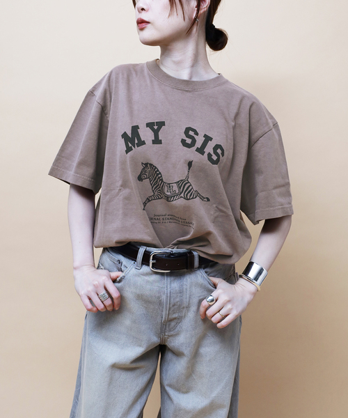 journal standard L'essage(ジャーナルスタンダードレサージュ)の「《追加》【ZEBRA】Tシャツ(Tシャツ/カットソー・レディース・ブラウン/チャコールグレー・FREE)」の17枚目の写真
