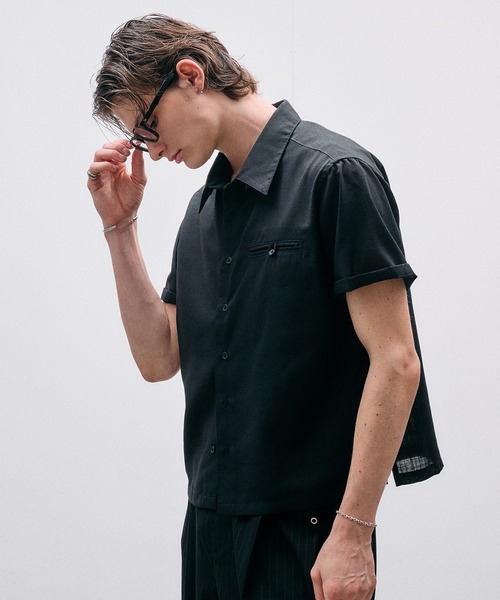 Adoon plain（アドーンプレーン）の「Linen-Touch Sheer Shirt /リネンタッチシアーベーシックシャツ（シャツ/ブラウス・メンズ・アイボリー/ブラウン/ブラック・MEDIUM/LARGE）」の18枚目の写真