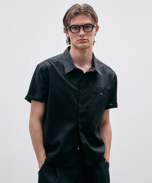 Adoon plain（アドーンプレーン）の「Linen-Touch Sheer Shirt /リネンタッチシアーベーシックシャツ（シャツ/ブラウス・メンズ・アイボリー/ブラウン/ブラック・MEDIUM/LARGE）」の8枚目の写真