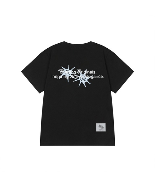 COIRIS(コイリス)の「ローネックバックレタリング半袖Tシャツ(3カラー)(Tシャツ/カットソー・レディース・ダークグレー/カーキ/ブラック・FREE)」の1枚目の写真