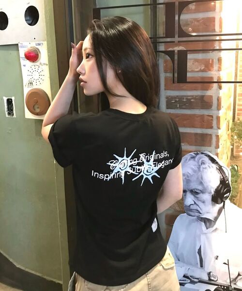 COIRIS(コイリス)の「ローネックバックレタリング半袖Tシャツ(3カラー)(Tシャツ/カットソー・レディース・ダークグレー/カーキ/ブラック・FREE)」の16枚目の写真