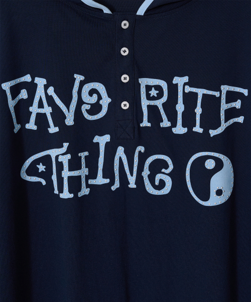 GARMENTS FAB（ガーメンツファブ）の「Binding Flock Hoodie Longsleeve (NAVY)（パーカー・レディース・その他・MEDIUM/LARGE）」の3枚目の写真