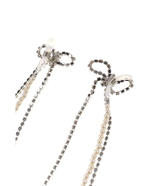 YELLOWSWALLOW(イエロースワロー)の「CRYSTAL RIBBON GLASSES CHAIN(その他・レディース・ホワイト・OS)」の3枚目の写真
