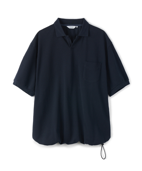 ストリングポケットポロTシャツ ネイビー