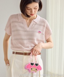ハローキティコラボ（ハローキティコラボ）の「【サンリオキャラクターズ×ROPE' PICNIC】ボーダーアソート透かしニットプルオーバー（ニット/セーター）」