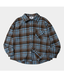 フォレストオムブレベーシックポケットヘビーチェックパターンオーバーサイズシャツ_3COLOR