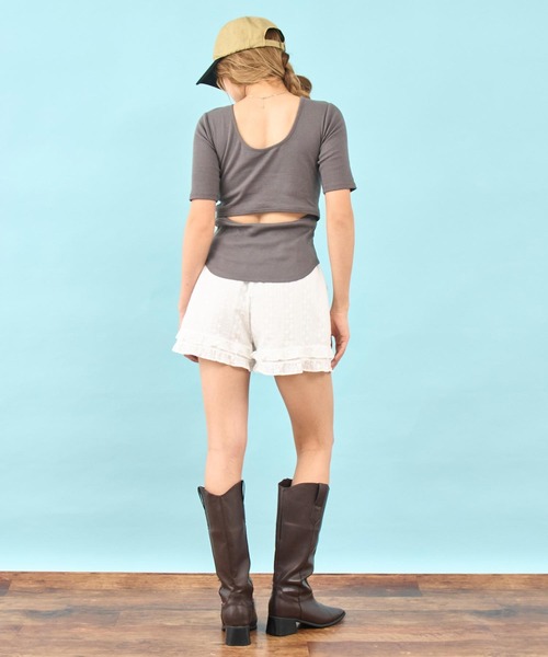 anap mimpi（アナップミンピ）の「コットン レース フリル イージー ショート パンツ（その他パンツ・レディース・ホワイト・F）」の16枚目の写真