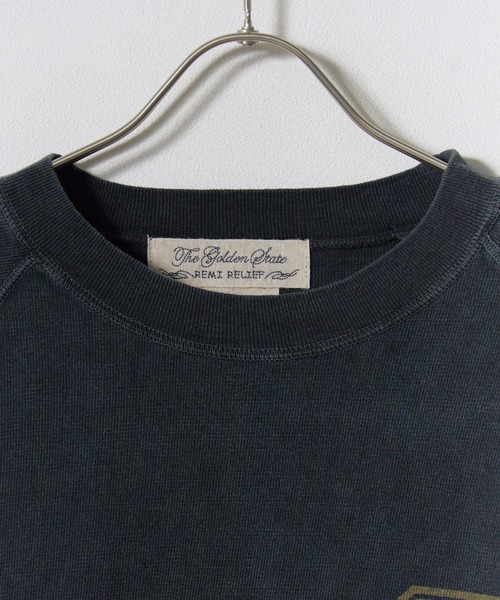 REMI RELIEF(レミレリーフ)の「REMI RELIEF/レミレリーフ 8/-天竺ラグランロンT(C) ヴィンテージ アウトリンキング ロングスリーブTシャツ メンズ 2026年秋冬 秋服(Tシャツ/カットソー・メンズ・ホワイト/ブラック/ブラウン・M/L/XL)」の16枚目の写真