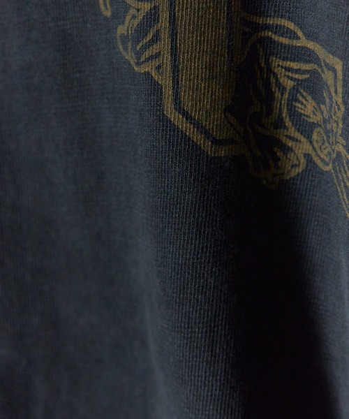 REMI RELIEF(レミレリーフ)の「REMI RELIEF/レミレリーフ 8/-天竺ラグランロンT(C) ヴィンテージ アウトリンキング ロングスリーブTシャツ メンズ 2026年秋冬 秋服(Tシャツ/カットソー・メンズ・ホワイト/ブラック/ブラウン・M/L/XL)」の9枚目の写真