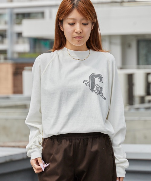 REMI RELIEF(レミレリーフ)の「REMI RELIEF/レミレリーフ 8/-天竺ラグランロンT(C) ヴィンテージ アウトリンキング ロングスリーブTシャツ メンズ 2026年秋冬 秋服(Tシャツ/カットソー・メンズ・ホワイト/ブラック/ブラウン・M/L/XL)」の10枚目の写真