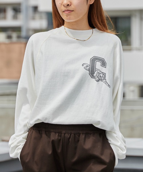 REMI RELIEF(レミレリーフ)の「REMI RELIEF/レミレリーフ 8/-天竺ラグランロンT(C) ヴィンテージ アウトリンキング ロングスリーブTシャツ メンズ 2026年秋冬 秋服(Tシャツ/カットソー・メンズ・ホワイト/ブラック/ブラウン・M/L/XL)」の11枚目の写真
