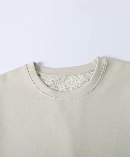 SUGAR BISKET(シュガービスケット)の「レースレイヤード プルオーバー(Tシャツ/カットソー・レディース・アイボリー/ブラック/ネイビー・フリー)」の9枚目の写真