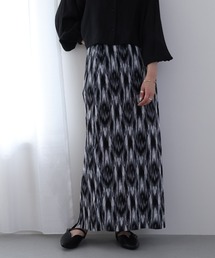 Ree&Mee カットスムース クリスタルプリーツ 後ろスリット ロング ナロー スカート