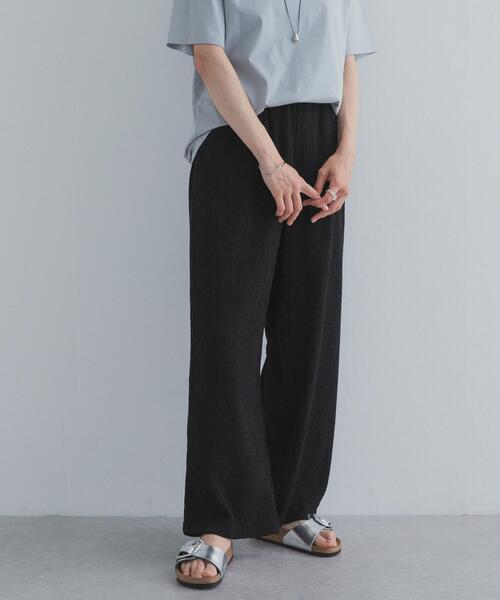URBAN RESEARCH DOORS(アーバンリサーチドアーズ)の「楊柳ストレートイージーパンツ(その他パンツ・レディース・ブラック/ベージュ系その他・FREE)」の2枚目の写真